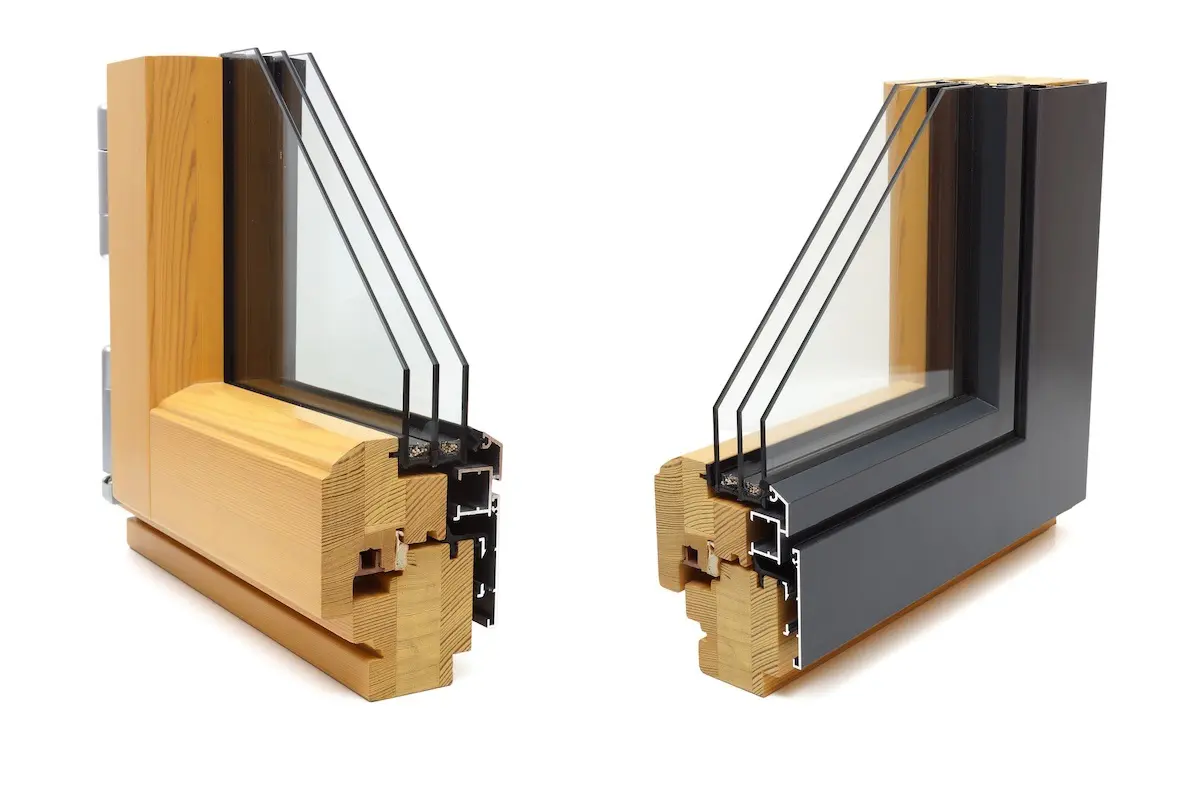 Profilés de fenêtres bois alu mixtes