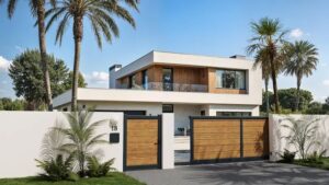 Portail en pin Préfalu